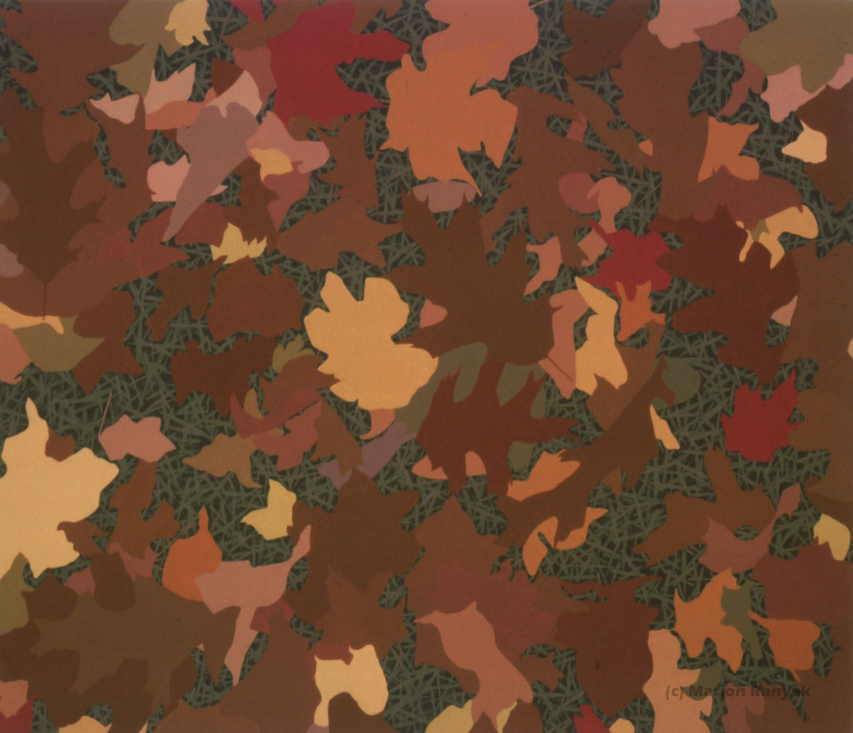 MR-261 Autumn Leaves on Grass #2