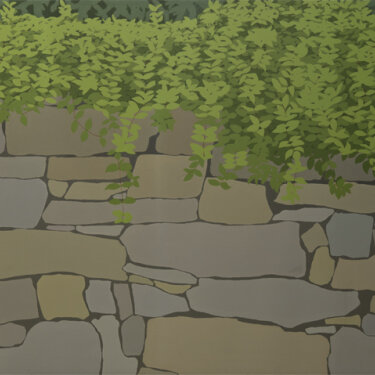 MR-251 Vines Over Stone Wall